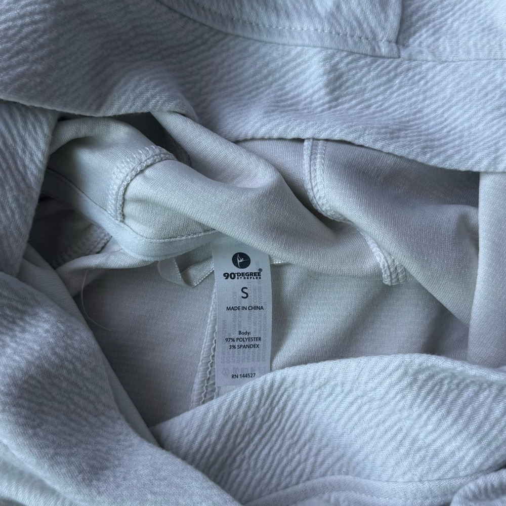 90 Degree By Reflex Off White Jacquard Pullover Hoodie Size Small - Picture 3 of 3